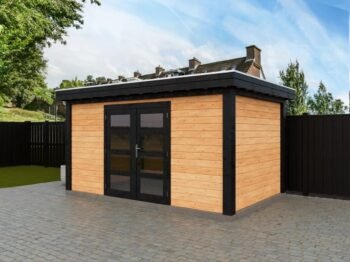 Tuinhuis 4x3m | Platdak | 1 Week Levertijd | Vurenhout | Geïmpregneerd | 28mm | Schuur 4m | De Hoeve Buitenleven Premiumline