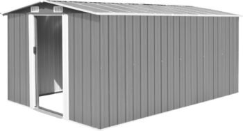 Tuinhuis 257 x 392 x 181 cm Metaalgrijs