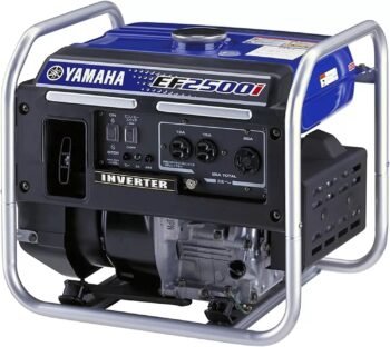 Yamaha 2,5 kVA draagbare benzine-omvormergenerator EF2500i in werking