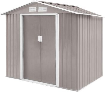 HATTORO S300 gereedschapsschuur tuinhuis schuur 15 m³ lichtgrijs