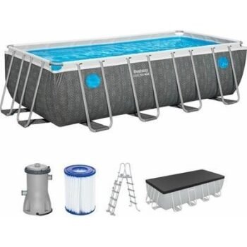Piscină cu cadru metalic Bestway Steel Pro MAX 488x244x122 cm capacitate 11532 l inclus sistem de filtrare cu cartuș