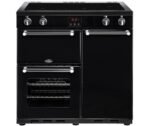 Belling Kensington 90 EI Black inductie fornuis met 5 zones, zwart