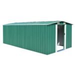 Tuinhuis 257x489x181 cm Metaal Groen