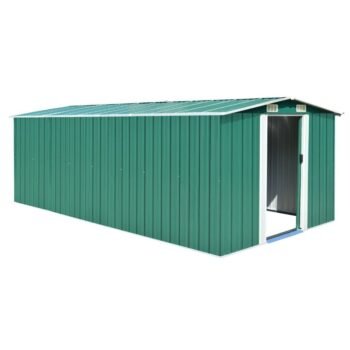 Tuinhuis 257x489x181 cm Metaal Groen